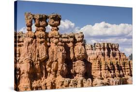 View of hoodoo formations from the Navajo Loop Trail in Bryce Canyon National Park, Utah, United St-Michael Nolan-Stretched Canvas