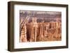 View of hoodoo formations from the Navajo Loop Trail in Bryce Canyon National Park, Utah, United St-Michael Nolan-Framed Photographic Print