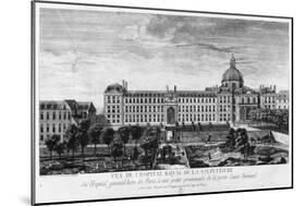View of Hopital Royal de La Salpetriere, Known as Hopital General, Paris-Jacques Rigaud-Mounted Giclee Print