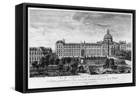 View of Hopital Royal de La Salpetriere, Known as Hopital General, Paris-Jacques Rigaud-Framed Stretched Canvas