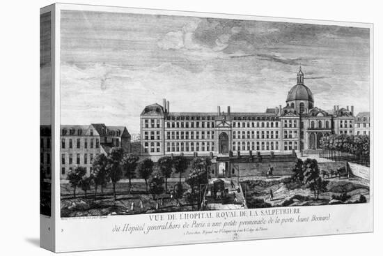 View of Hopital Royal de La Salpetriere, Known as Hopital General, Paris-Jacques Rigaud-Stretched Canvas