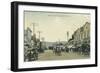 View of Horse Carriages on Castro Street - Mountain View, CA-Lantern Press-Framed Art Print