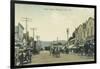 View of Horse Carriages on Castro Street - Mountain View, CA-Lantern Press-Framed Art Print