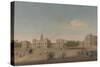 View of Horse Guards and Whitehall, c.1750-null-Stretched Canvas