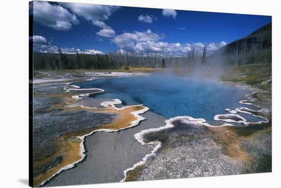 View of Hot Springs at Yellowstone National Park, Wyoming, USA-Scott T^ Smith-Stretched Canvas