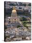 View of Hotel des Invalides from Eiffel Tower, Paris, France-Lisa S^ Engelbrecht-Stretched Canvas