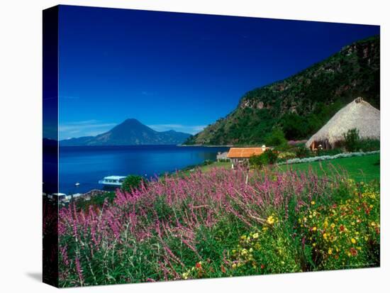 View of Hotel Grounds and Lake, Hotel Atitlan, Lake Atitlan, Guatemala-Alison Jones-Stretched Canvas