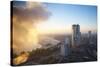 View of Hotels and Horseshoe Falls, Niagara Falls, Niagara, Ontario, Canada, North America-Jane Sweeney-Stretched Canvas