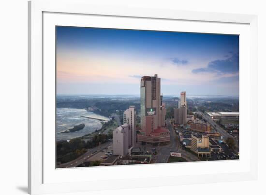 View of Hotels, Niagara Falls, Niagara, Ontario, Canada, North America-Jane Sweeney-Framed Photographic Print