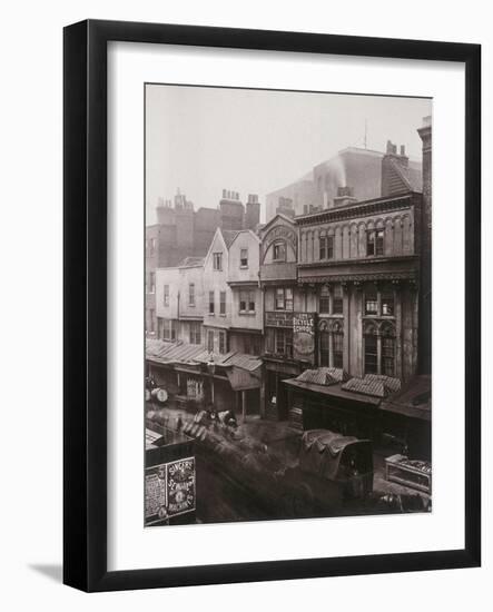 View of Houses and Shops in Aldersgate Street, 1879-Henry Dixon-Framed Photographic Print