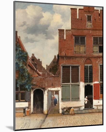 View of Houses in Delft, Known as The Little Street, c. 1658-Johannes Vermeer-Mounted Art Print