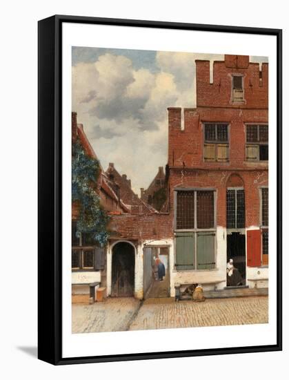 View of Houses in Delft, Known as The Little Street, c. 1658-Johannes Vermeer-Framed Stretched Canvas