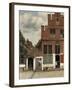 View of Houses in Delft, known as 'The Little Street', C.1658-Johannes Vermeer-Framed Giclee Print