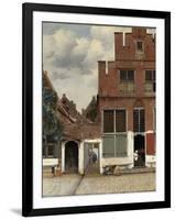 View of Houses in Delft, known as the Little Street-Johannes Vermeer-Framed Art Print