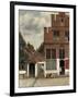 View of Houses in Delft, known as the Little Street-Johannes Vermeer-Framed Art Print