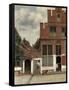 View of Houses in Delft, known as the Little Street-Johannes Vermeer-Framed Stretched Canvas