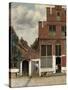 View of Houses in Delft, known as the Little Street-Johannes Vermeer-Stretched Canvas