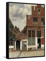 View of Houses in Delft, known as the Little Street-Johannes Vermeer-Framed Stretched Canvas