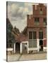 View of Houses in Delft, known as the Little Street-Johannes Vermeer-Stretched Canvas