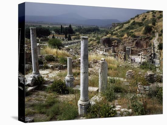 View of Houses of Mount Koressos-null-Stretched Canvas