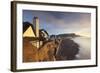 View of Houses Overlooking Sidmouth Seafront, Sidmouth, Devon, England. Winter-Adam Burton-Framed Photographic Print