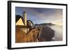 View of Houses Overlooking Sidmouth Seafront, Sidmouth, Devon, England. Winter-Adam Burton-Framed Photographic Print