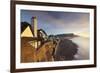 View of Houses Overlooking Sidmouth Seafront, Sidmouth, Devon, England. Winter-Adam Burton-Framed Photographic Print