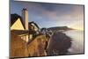 View of Houses Overlooking Sidmouth Seafront, Sidmouth, Devon, England. Winter-Adam Burton-Mounted Photographic Print