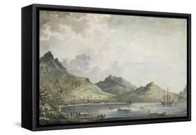 View of Huahine Island, Society Islands,. Polynesia, 18th Century-null-Framed Stretched Canvas