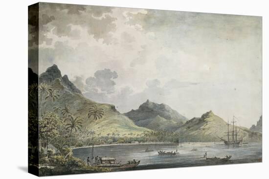 View of Huahine Island, Society Islands,. Polynesia, 18th Century-null-Stretched Canvas