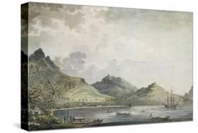 View of Huahine Island, Society Islands,. Polynesia, 18th Century-null-Stretched Canvas