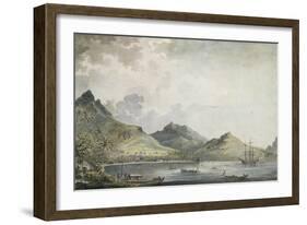 View of Huahine Island, Society Islands,. Polynesia, 18th Century-null-Framed Giclee Print