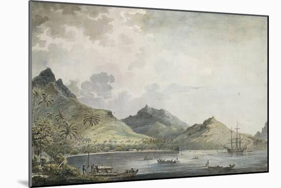 View of Huahine Island, Society Islands,. Polynesia, 18th Century-null-Mounted Giclee Print