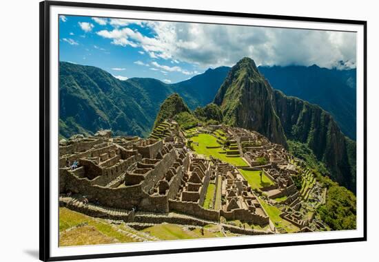 View of Huayna Picchu and Machu Picchu Ruins, UNESCO World Heritage Site, Peru, South America-Laura Grier-Framed Premium Photographic Print