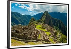 View of Huayna Picchu and Machu Picchu Ruins, UNESCO World Heritage Site, Peru, South America-Laura Grier-Framed Premium Photographic Print