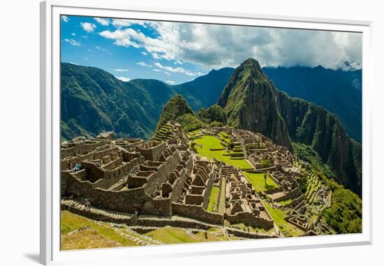 View of Huayna Picchu and Machu Picchu Ruins, UNESCO World Heritage Site, Peru, South America-Laura Grier-Framed Premium Photographic Print