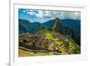 View of Huayna Picchu and Machu Picchu Ruins, UNESCO World Heritage Site, Peru, South America-Laura Grier-Framed Photographic Print