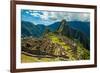 View of Huayna Picchu and Machu Picchu Ruins, UNESCO World Heritage Site, Peru, South America-Laura Grier-Framed Photographic Print