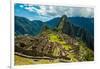 View of Huayna Picchu and Machu Picchu Ruins, UNESCO World Heritage Site, Peru, South America-Laura Grier-Framed Photographic Print