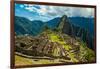 View of Huayna Picchu and Machu Picchu Ruins, UNESCO World Heritage Site, Peru, South America-Laura Grier-Framed Photographic Print