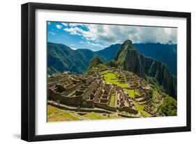 View of Huayna Picchu and Machu Picchu Ruins, UNESCO World Heritage Site, Peru, South America-Laura Grier-Framed Photographic Print