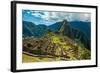 View of Huayna Picchu and Machu Picchu Ruins, UNESCO World Heritage Site, Peru, South America-Laura Grier-Framed Photographic Print