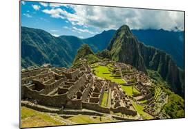 View of Huayna Picchu and Machu Picchu Ruins, UNESCO World Heritage Site, Peru, South America-Laura Grier-Mounted Photographic Print