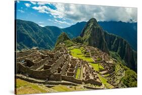 View of Huayna Picchu and Machu Picchu Ruins, UNESCO World Heritage Site, Peru, South America-Laura Grier-Stretched Canvas