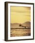 View of Humpback Whale Tail and Fishing Boat, Inside Passage, Alaska, USA-Stuart Westmoreland-Framed Photographic Print
