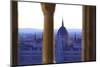 View of Hungarian Parliament Building from Fisherman's Bastion, Budapest, Hungary, Europe-Neil Farrin-Mounted Photographic Print