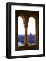 View of Hungarian Parliament Building from Fisherman's Bastion, Budapest, Hungary, Europe-Neil Farrin-Framed Photographic Print