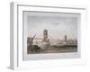 View of Hungerford Suspension Bridge and Boats on the River Thames, London, 1854-Louis Julien Jacottet-Framed Giclee Print