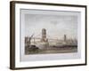 View of Hungerford Suspension Bridge and Boats on the River Thames, London, 1854-Louis Julien Jacottet-Framed Giclee Print