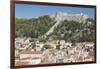 View of Hvar Main Square overlooked by Spanish Fortress, Hvar, Hvar Island, Dalmatia, Croatia-Frank Fell-Framed Photographic Print